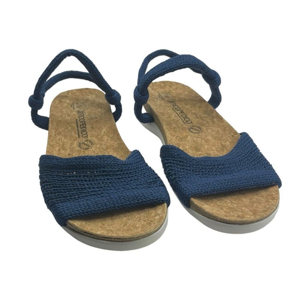 Fabulous Arcopedico Arenal Denim Sandals Shoes Cork Footbed Comfort Orthopedic - Picture 5 of 13